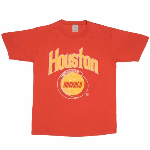 VINTAGE NBA HOUSTON ROCKETS TEE SHIRT 1980S SIZE MEDIUM MADE IN USA