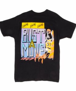 VINTAGE NBA LA LAKERS MAGIC JOHNSON TEE SHIRT 1990S MEDIUM MADE IN USA
