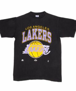 VINTAGE NBA LOS ANGELES LAKERS TEE SHIRT 1990S MEDIUM MADE USA