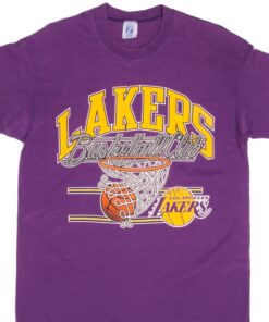 VINTAGE NBA LOS ANGELES LAKERS TEE SHIRT 1990S SIZE LARGE MADE IN USA