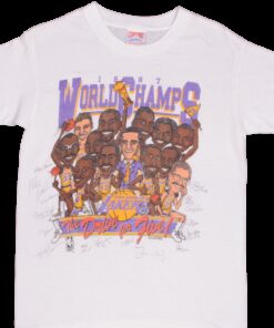 VINTAGE NBA LOS ANGELES LAKERS WORLD CHAMPS 1987 TEE SHIRT MEDIUM MADE USA VINTAGE NBA LOS ANGELES LAKERS WORLD CHAMPS 1987 TEE SHIRT MEDIUM MADE USA