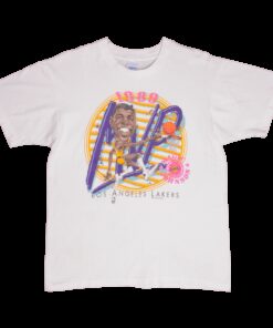 VINTAGE NBA MAGIC JOHNSON LOS ANGELES LAKERS TEE SHIRT 1989 MEDIUM MADE IN USA VINTAGE NBA MAGIC JOHNSON LOS ANGELES LAKERS TEE SHIRT 1989 MEDIUM MADE IN USA
