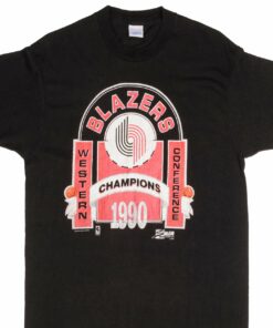 VINTAGE NBA PORTLAND TRAIL BLAZERS 1990 TEE SHIRT SIZE MEDIUM MADE IN USA