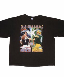 VINTAGE NFL BRONCOS PACKERS SUPERBOWL 1998 TEE SHIRT SIZE 2XL MADE IN USA