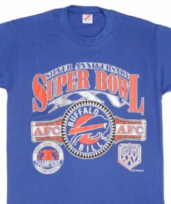 VINTAGE NFL BUFFALO BILLS SUPER BOWL XXV 1990 TEE SHIRT SIZE MEDIUM MADE IN USA