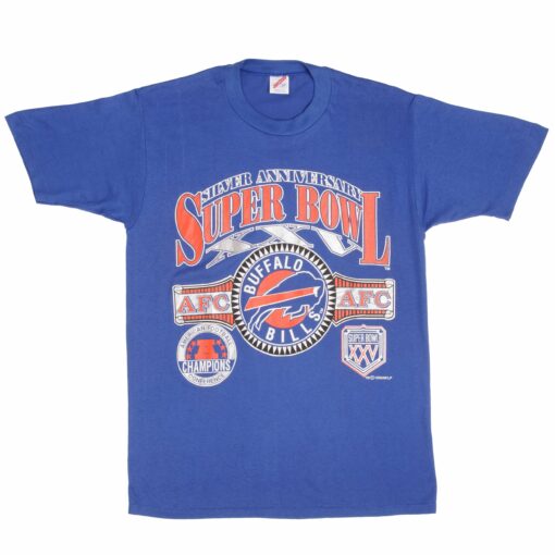 VINTAGE NFL BUFFALO BILLS SUPER BOWL XXV 1990 TEE SHIRT SIZE MEDIUM MADE IN USA