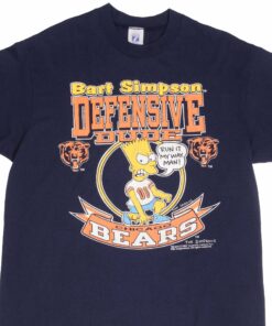 VINTAGE NFL CHICAGO BEARS BART SIMPSON 1990 TEE SHIRT SIZE XL MADE IN USA