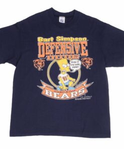 VINTAGE NFL CHICAGO BEARS BART SIMPSON 1990 TEE SHIRT SIZE XL MADE IN USA