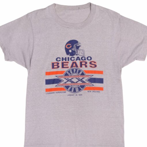 VINTAGE NFL CHICAGO BEARS SUPER BOWL TEE SHIRT EARLY 1986