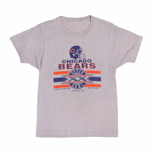 VINTAGE NFL CHICAGO BEARS SUPER BOWL TEE SHIRT EARLY 1986