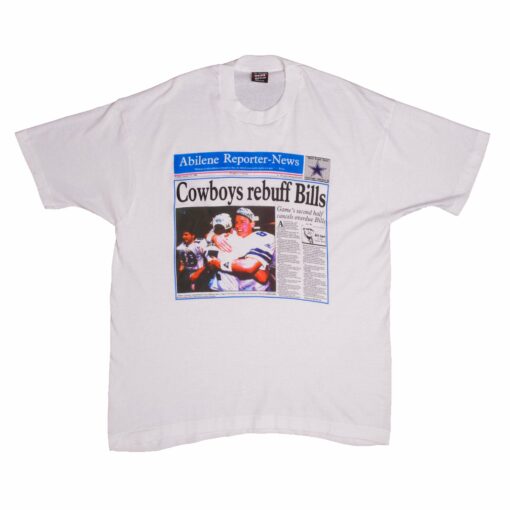 VINTAGE NFL DALLAS COWBOYS CHAMPION VS BUFFALO BILLS TEE SHIRT 1994 XL MADE USA_