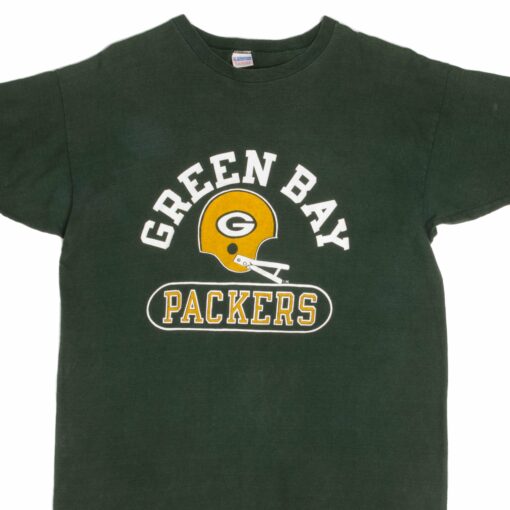 VINTAGE NFL GREEN BAY PACKERS CHAMPION TEE SHIRT 1970S MEDIUM MADE USA