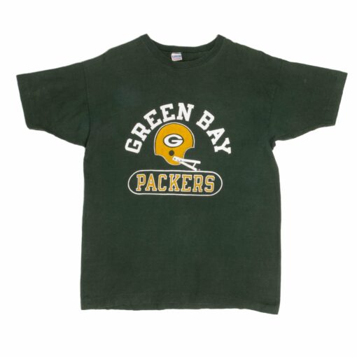 VINTAGE NFL GREEN BAY PACKERS CHAMPION TEE SHIRT 1970S MEDIUM MADE USA