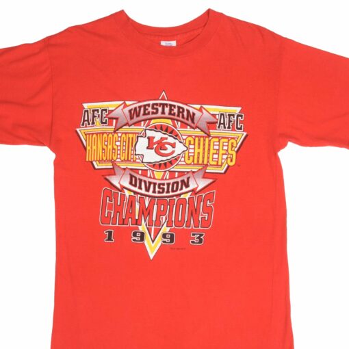 VINTAGE NFL KANSAS CITY CHIEFS CHAMPIONS 1993 TEE SHIRT