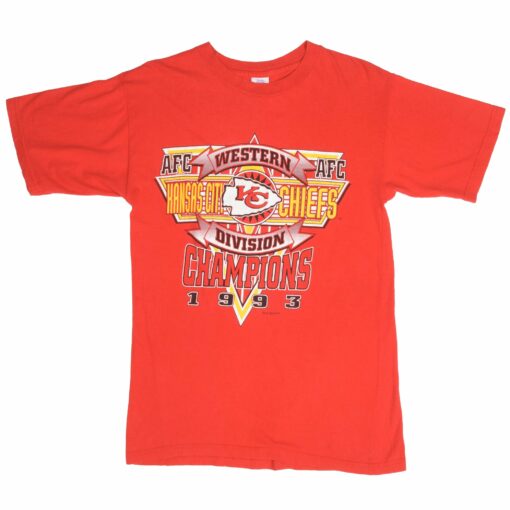 VINTAGE NFL KANSAS CITY CHIEFS CHAMPIONS 1993 TEE SHIRT