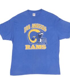 VINTAGE NFL LOS ANGELES RAMS TEE SHIRT 1980S SIZE LARGE MADE IN USA
