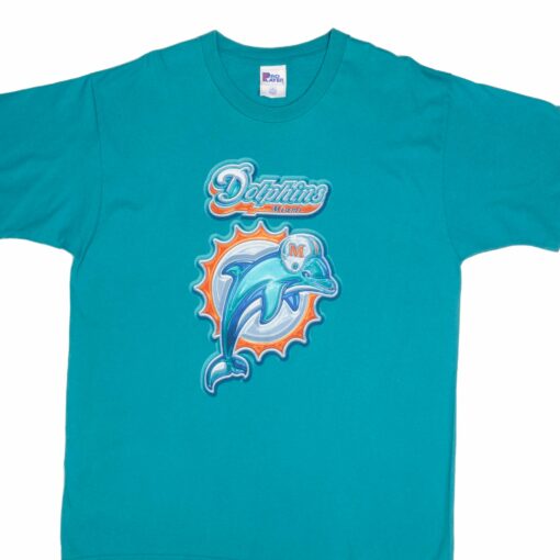 VINTAGE NFL MIAMI DOLPHINS TEE SHIRT 1990S SIZE XL MADE IN USA