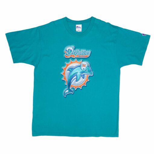 VINTAGE NFL MIAMI DOLPHINS TEE SHIRT 1990S SIZE XL MADE IN USA