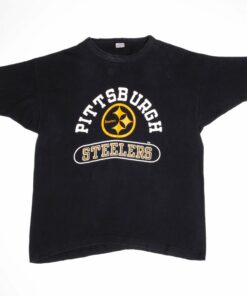 VINTAGE NFL PITTSBURGH STEELERS CHAMPION TEE SHIRT 1980S LARGE MADE IN USA