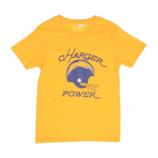 VINTAGE NFL SAN DIEGO CHARGER POWER TEE SHIRT 1980S SIZE MEDIUM MADE IN USA