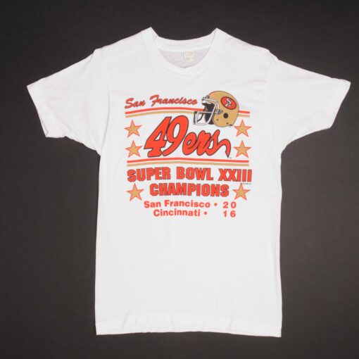 VINTAGE NFL SAN FRANCISCO 49ERS SUPER BOWL CHAMPS 1988 TEE SHIRT SMALL MADE USA