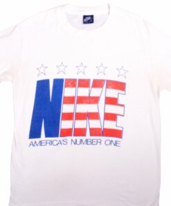 VINTAGE NIKE AMERICAS NUMBER ONE TEE SHIRT 1984-1987 SIZE MEDIUM MADE IN USA VINTAGE NIKE AMERICAS NUMBER ONE TEE SHIRT 1984-1987 SIZE MEDIUM MADE IN USA