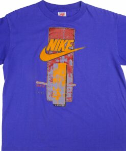 VINTAGE NIKE BIG SWOOSH TEE SHIRT 1987-1994 SIZE LARGE MADE IN USA