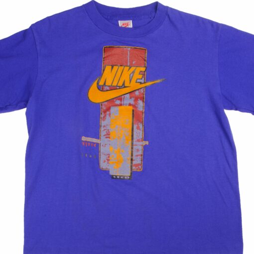 VINTAGE NIKE BIG SWOOSH TEE SHIRT 1987-1994 SIZE LARGE MADE IN USA