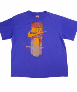 VINTAGE NIKE BIG SWOOSH TEE SHIRT 1987-1994 SIZE LARGE MADE IN USA