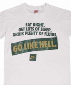 VINTAGE NIKE GO LIKE HELL EARLY 1990S TEE SHIRT SIZE MEDIUM MADE USA VINTAGE NIKE GO LIKE HELL EARLY 1990S TEE SHIRT SIZE MEDIUM MADE USA