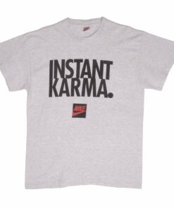 VINTAGE NIKE INSTANT KARMA JOHN LENNON EARLY 1990S TEE SHIRT LARGE MADE USA VINTAGE NIKE INSTANT KARMA JOHN LENNON EARLY 1990S TEE SHIRT LARGE MADE USA