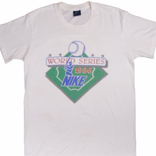 VINTAGE NIKE MLB WORLD SERIE 1986 TEE SHIRT SIZE LARGE MADE IN USA