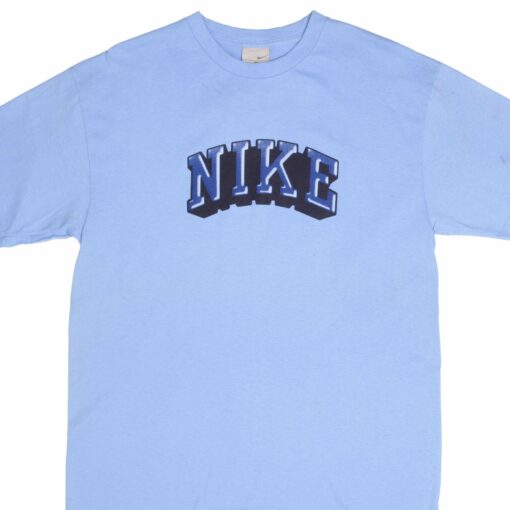 VINTAGE NIKE SPELL OUT LIGHT BLUE TEE SHIRT 2000S