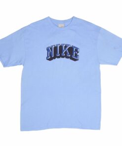 VINTAGE NIKE SPELL OUT LIGHT BLUE TEE SHIRT 2000S VINTAGE NIKE SPELL OUT LIGHT BLUE TEE SHIRT 2000S