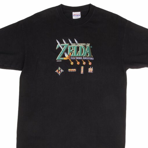 VINTAGE NINTENDO ZELDA FOUR SWORD ADVENTURES TEE SHIRT 2004