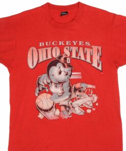 VINTAGE OHIO STATE BUCKEYES BASKETBALL TEE SHIRT 1990S SIZE LARGE MADE IN USA