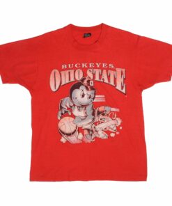 VINTAGE OHIO STATE BUCKEYES BASKETBALL TEE SHIRT 1990S SIZE LARGE MADE IN USA