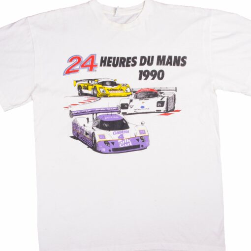 VINTAGE RACING 24 HEURES DU MANS 1990 TEE SHIRT SIZE MEDIUM MADE IN ITALY