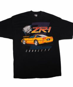 VINTAGE RACING CAR CORVETTE ZR1 1991 TEE SHIRT SIZE XL MADE IN USA