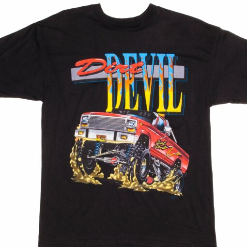 VINTAGE RACING DIRT DEVIL MONSTER TRUCK TEE SHIRT 1992