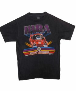 VINTAGE RACING IHRA DRAG RACING NIGHT RUNNERS 1982 TEE SHIRT MEDIUM MADE IN USA