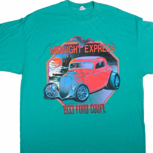 VINTAGE RACING MIDNIGHT EXPRESS 1933 FORD COUPE TEE SHIRT SIZE 2XL MADE IN USA