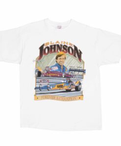VINTAGE RACING NHRA BLAINE JOHNSON 1990S TEE SHIRT SIZE XL MADE IN USA VINTAGE RACING NHRA BLAINE JOHNSON 1990S TEE SHIRT SIZE XL MADE IN USA