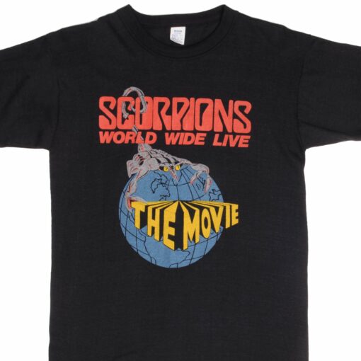 VINTAGE SCORPIONS WORLD WIDE LIVE THE MOVIE TEE SHIRT 1985