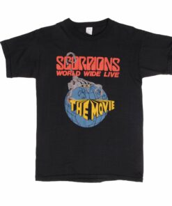 VINTAGE SCORPIONS WORLD WIDE LIVE THE MOVIE TEE SHIRT 1985