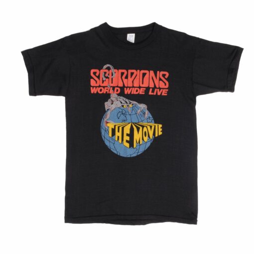 VINTAGE SCORPIONS WORLD WIDE LIVE THE MOVIE TEE SHIRT 1985