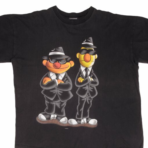 VINTAGE SESAME STREET BERT AND ERNIE SECRET AGENTS 1990S TEE SHIRT