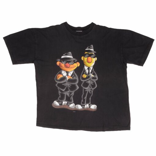 VINTAGE SESAME STREET BERT AND ERNIE SECRET AGENTS 1990S TEE SHIRT