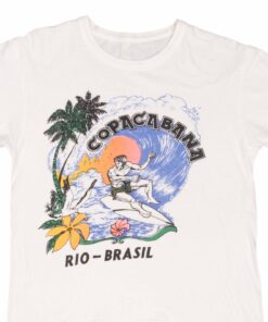VINTAGE SURFING COPACABANA RIO BRAZIL SURF TEE SHIRT 1980S VINTAGE SURFING COPACABANA RIO BRAZIL SURF TEE SHIRT 1980S