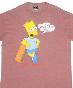 VINTAGE THE SIMPSONS BART COOL YOUR JETS MAN TEE SHIRT 1990S VINTAGE THE SIMPSONS BART COOL YOUR JETS MAN TEE SHIRT 1990S